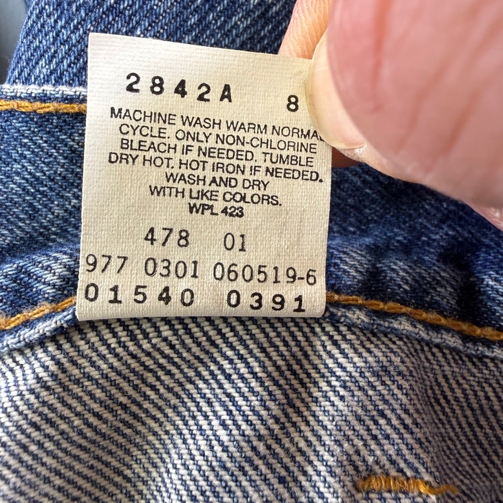 VTG Levis 550 Relaxed Fit Jeans Mens 54x30 Blue Denim Orange Tab Vintage 5-Pockt - Picture 10 of 16